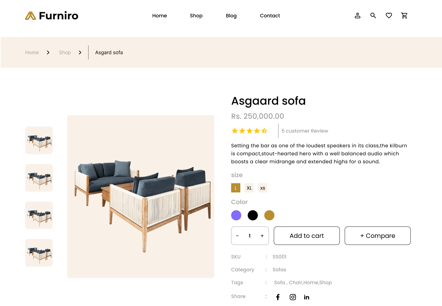 Furniro — Furniture E-Commerce